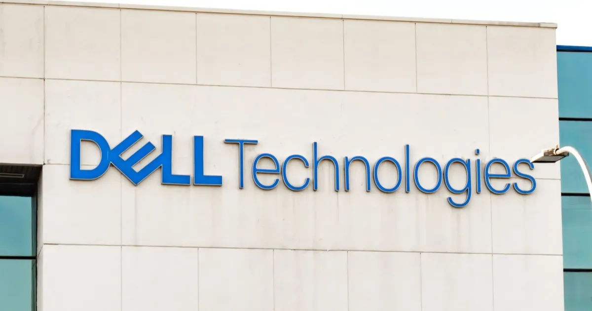 Logo Dell Technologies di gedung kantor pusat perusahaan
